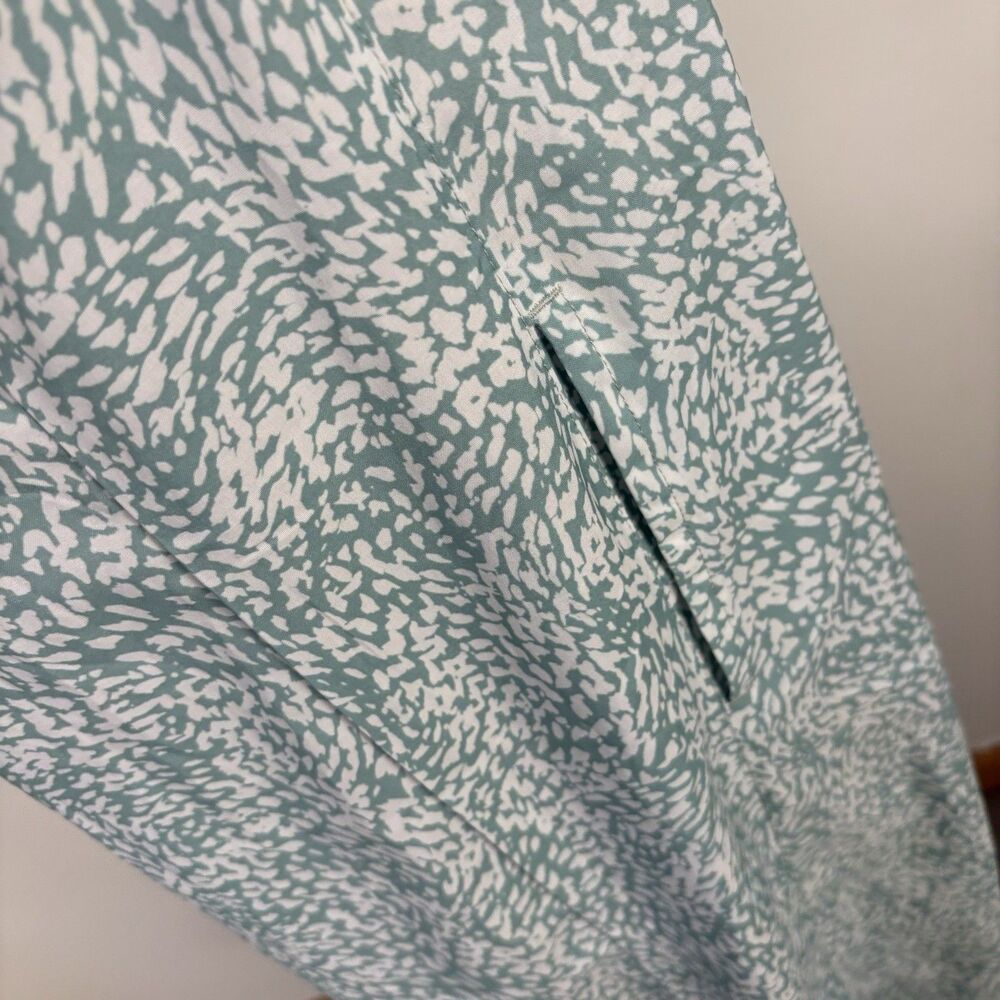 NWT RipSkirt Hawaii Sleeveless Maxi Dress L Mist Green White Abstract Pattern - Picture 4 of 6